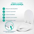 Tampa De Vaso Sanitário Decorado Smart Branco Para Bacia Celi