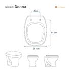 Tampa De Vaso Sanitário Donna Cinza Claro Para Bacia Santamar