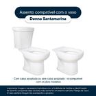 Tampa De Vaso Sanitário Donna Cinza Escuro Para Louça Santama