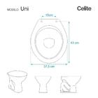 Tampa De Vaso Sanitário Laqueado Uni Branco Para Bacia Celite