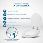 Tampa De Vaso Sanitário Liberty Cinza Escuro Para Louça Santa