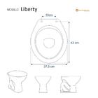 Tampa De Vaso Sanitário Liberty Preto Para Bacia Santamarina