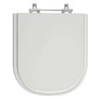 Tampa De Vaso Sanitário Loren Luna Cinza Claro Para Bacia Lor