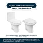 Tampa De Vaso Sanitário Loren Luna Cinza Claro Para Louça Lor