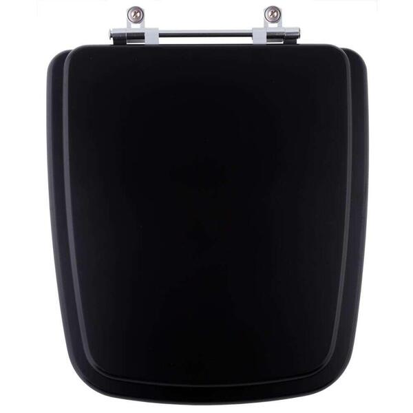 Tampa De Vaso Sanitario Poliester Boss Matte Black Preto Fosc