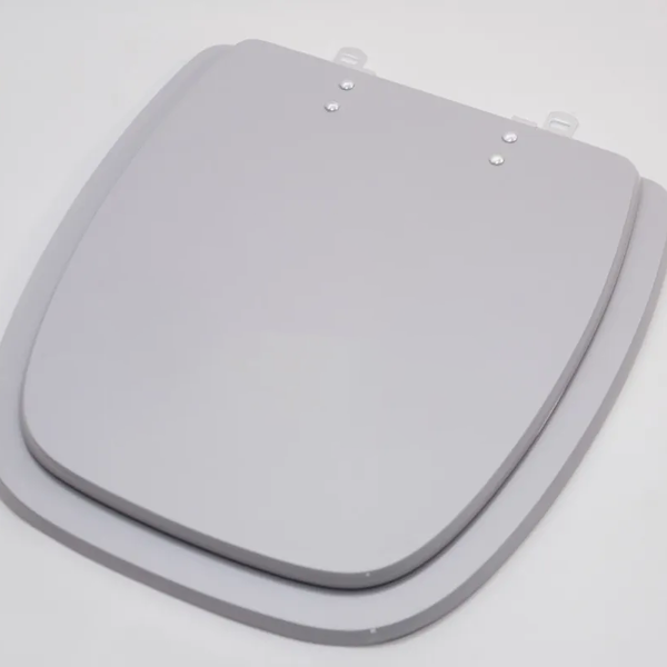 Tampa De Vaso Sanitário Poliéster Fit Cinza Para Celite Clean