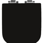 Tampa De Vaso Sanitário Poliéster Quadra Preto Fosco Para Dec