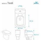 Tampa De Vaso Sanitário Poliéster Tivoli Bone Para Ideal Stan
