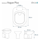 Tampa De Vaso Sanitário Poliéster Vogue Plus Para Deca Smart