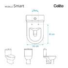 Tampa De Vaso Sanitário Smart Branco Para Bacia Celite 6lpf