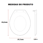 Tampa De Vaso Sanitário Universal Almofadado cinza Escuro Alu