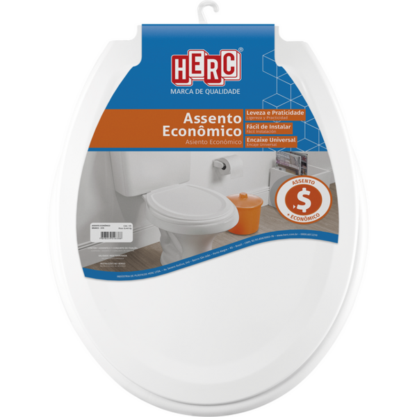 Tampa De Vaso Sanitário Universal Herc Pp Para Deca Icasa Log