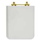 Tampa De Vaso Square Cinza Platina Para Bacia Incepa Com Ferr