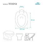Tampa De Vaso Victoria Bone (bege Claro) Para Bacia Ideal Sta