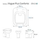 Tampa De Vaso Vogue Plus Conforto Branco Para Bacia Deca Pne