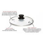 Tampa De Vidro Avulsa 16 Cm Para Panela