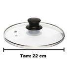 Tampa De Vidro Avulsa 22 Cm Para Panela Frigideira Caçarola