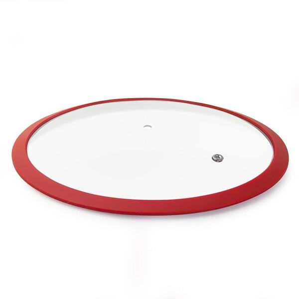 Tampa De Vidro Para Panela Vermelha 28 Cm Le Cook