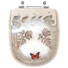 Tampa Do Assento Sabatine Decorado Bege Para O Vaso Icasa