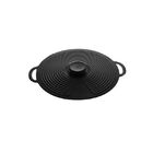 Tampa Em Silicone Para Panela Lyor 23cm Preta