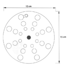 Tampa Grelha Inox Redonda 15x15cm Fecho Inteligente Caixilho