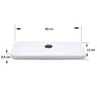 Tampa Para Caixa Acoplada Ic46 Sabará Cinza Escuro Icasa