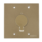 Tampa para Caixa de Piso Alumínio Dourado Unha Simples Tamanho 4X4 Tramontina