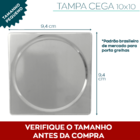 Tampa Para Caixa Sifonada 10x10 Veda Ralo Quadrado Tampa Cega