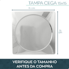 Tampa Para Caixa Sifonada 15x15 Veda Ralo Quadrado Tampa Cega