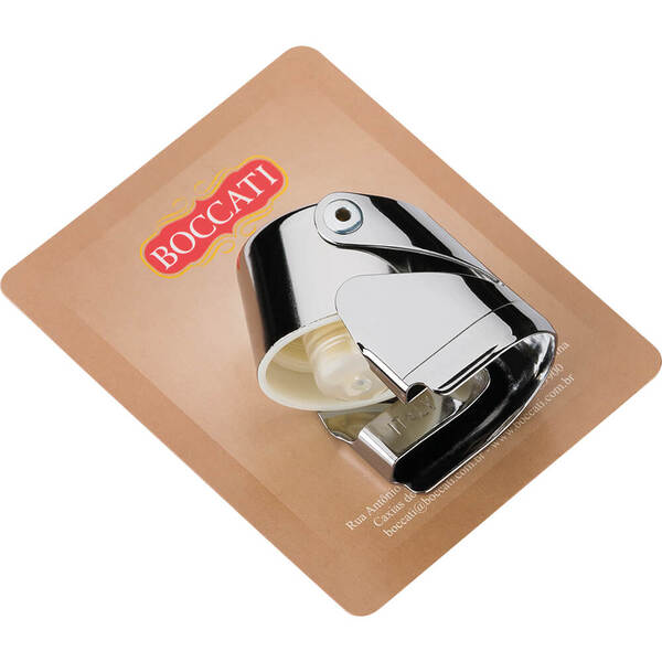 Tampa Para Espumante Waf Italiana Metal Prata