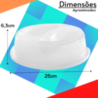 Tampa Para Microondas Plasvale Incolor 25x6 3cm
