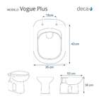 Tampa Para Vaso Deca Vogue Plus Branco Com Borboleta Amarela