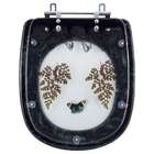 Tampa Para Vaso Icasa Sabatini Preto Borboleta Azul Escuro