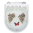 Tampa Para Vaso Incepa Acrílico Calypso Branco Com Borboleta