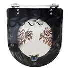 Tampa Para Vaso Incepa Acrílico Calypso Preto Com Borboleta A