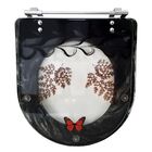 Tampa Para Vaso Incepa Acrílico Calypso Preto Decorada Com Bo