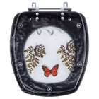 Tampa Para Vaso Incepa Thema Preto Com Borboleta Vermelha