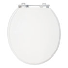 Tampa Para Vaso Mdf Laqueado Convencional Oval Branco Atlas