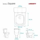 Tampa Para Vaso Sanitário Lorenzetti Square Preto