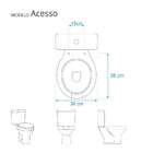 Tampa Para Vaso Sanitário Pne Celite Acesso Branco