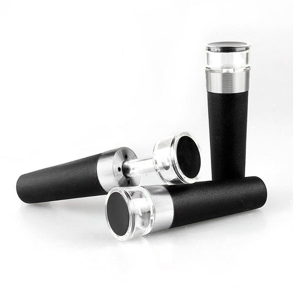 Tampa Para Vinho A Vácuo Anel Inox Tipo Bomba De Pressão Para