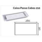 Tampa Passa Cabo Fio Regua Tomada Série 210 - Preta