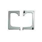 Tampa Puxador Barra para Móveis Zamac Cinza 0,2mm