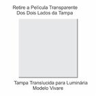 Tampa Quadrada 50cm Branco P/ Lustre Tampa Luminaria 2x50x50c