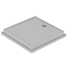 Tampa Quadrada de Polipropileno 30x30cm Cinza Odem