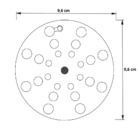 Tampa Ralo Grelha Redonda 10x10cm Inox Função  Abre / Fecha C