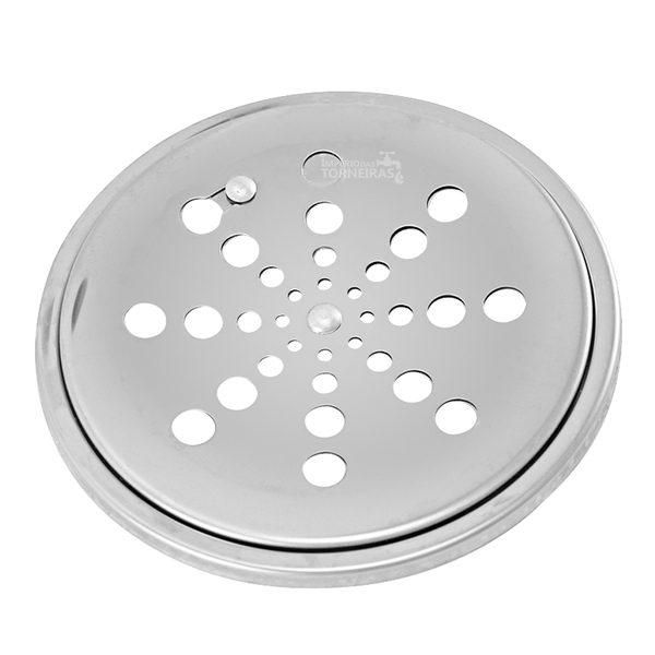 Tampa Redonda Para Ralo 10 Cm Com Caixilho 5005