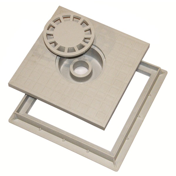 Tampa Sifonada com Aro Polipropileno 30x30cm Odem