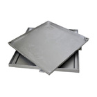 Tampa Tampão Chão Alumínio Dupla Vedação Rebaixado 60x60cm