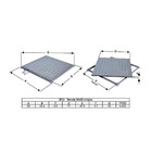 Tampa Tampão Chão Alumínio Fundido Quadrado Simples 50x50cm